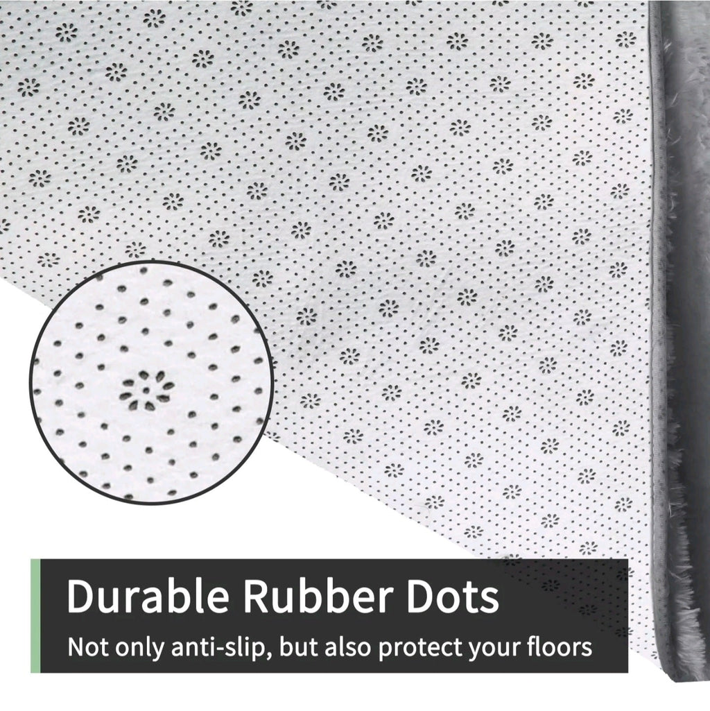 Light Grey Fluffy Rug