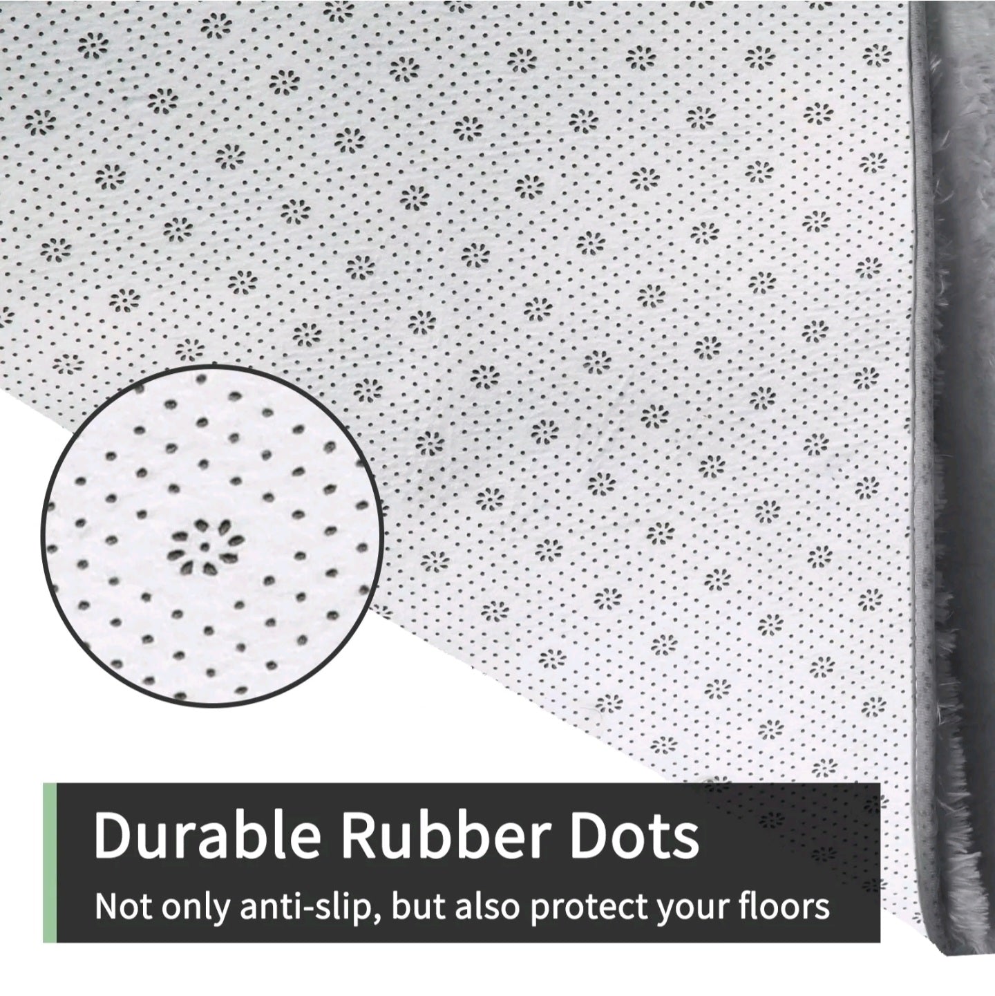 Pure Grey Fluffy Rug