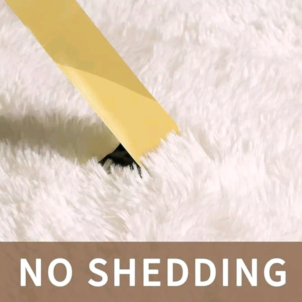 Ivory Fluffy Rug