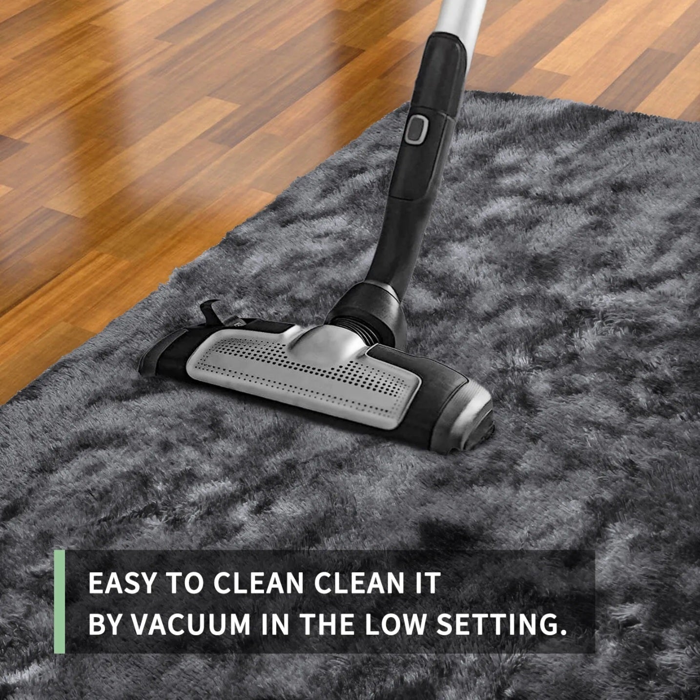 Dark Grey Fluffy Rug