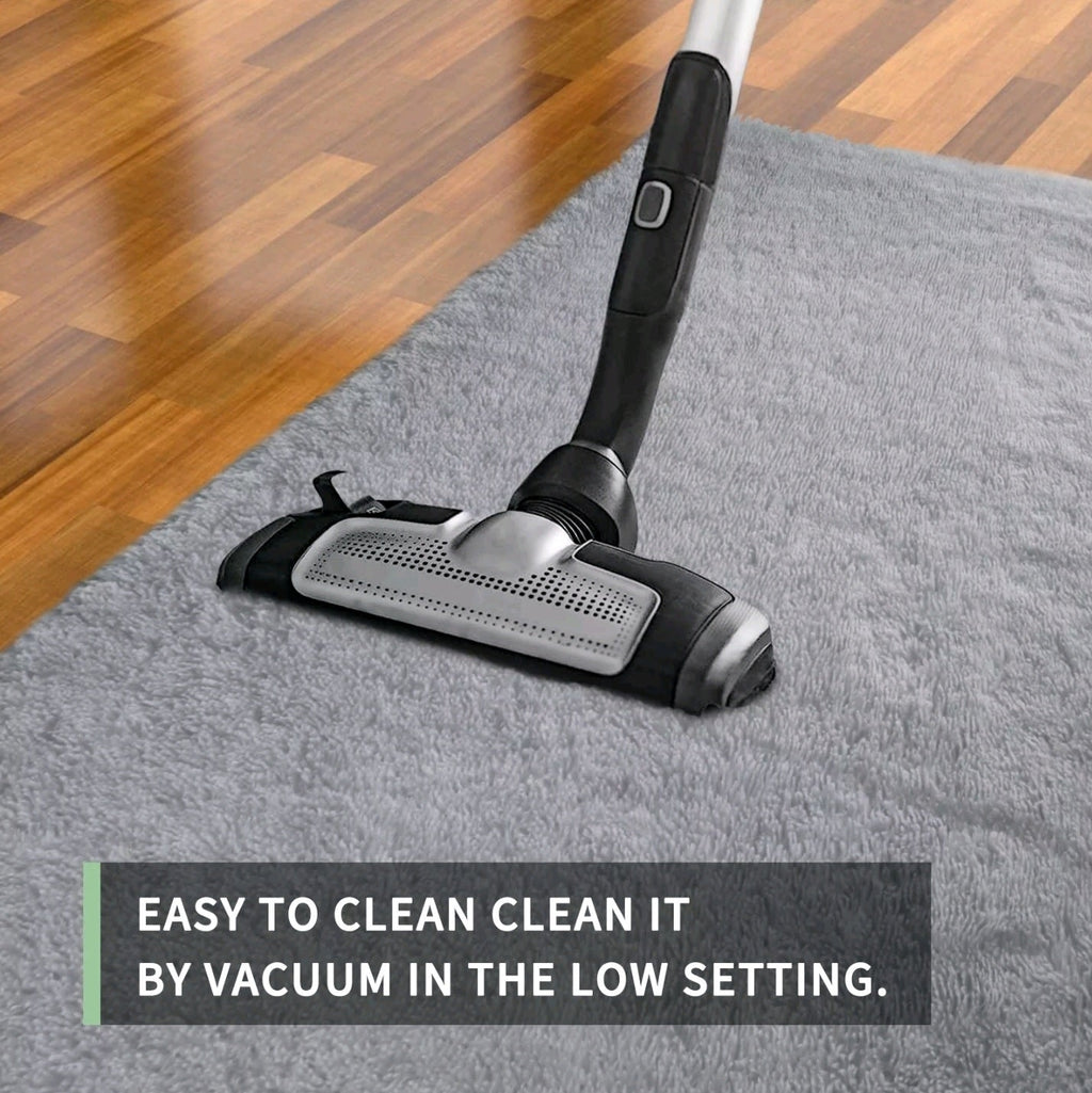 Light Grey Fluffy Rug