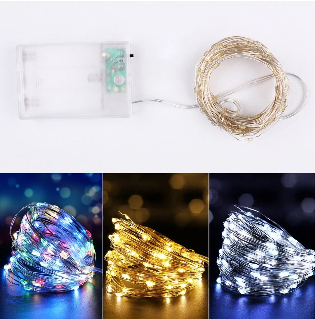 Fairy String Lights Micro Rice Copper Wire Light 20/100LED Battery Operated
