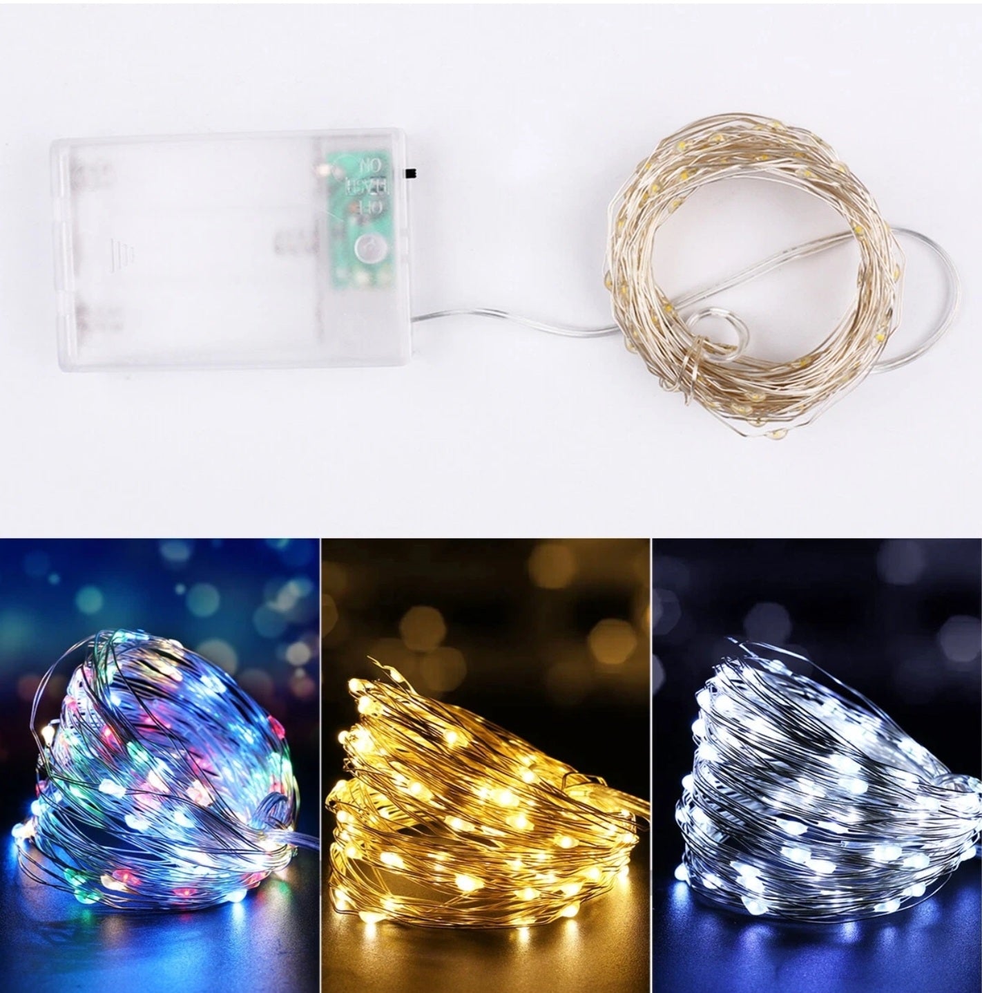 Fairy String Lights Micro Rice Copper Wire Light 20/100LED Battery Operated
