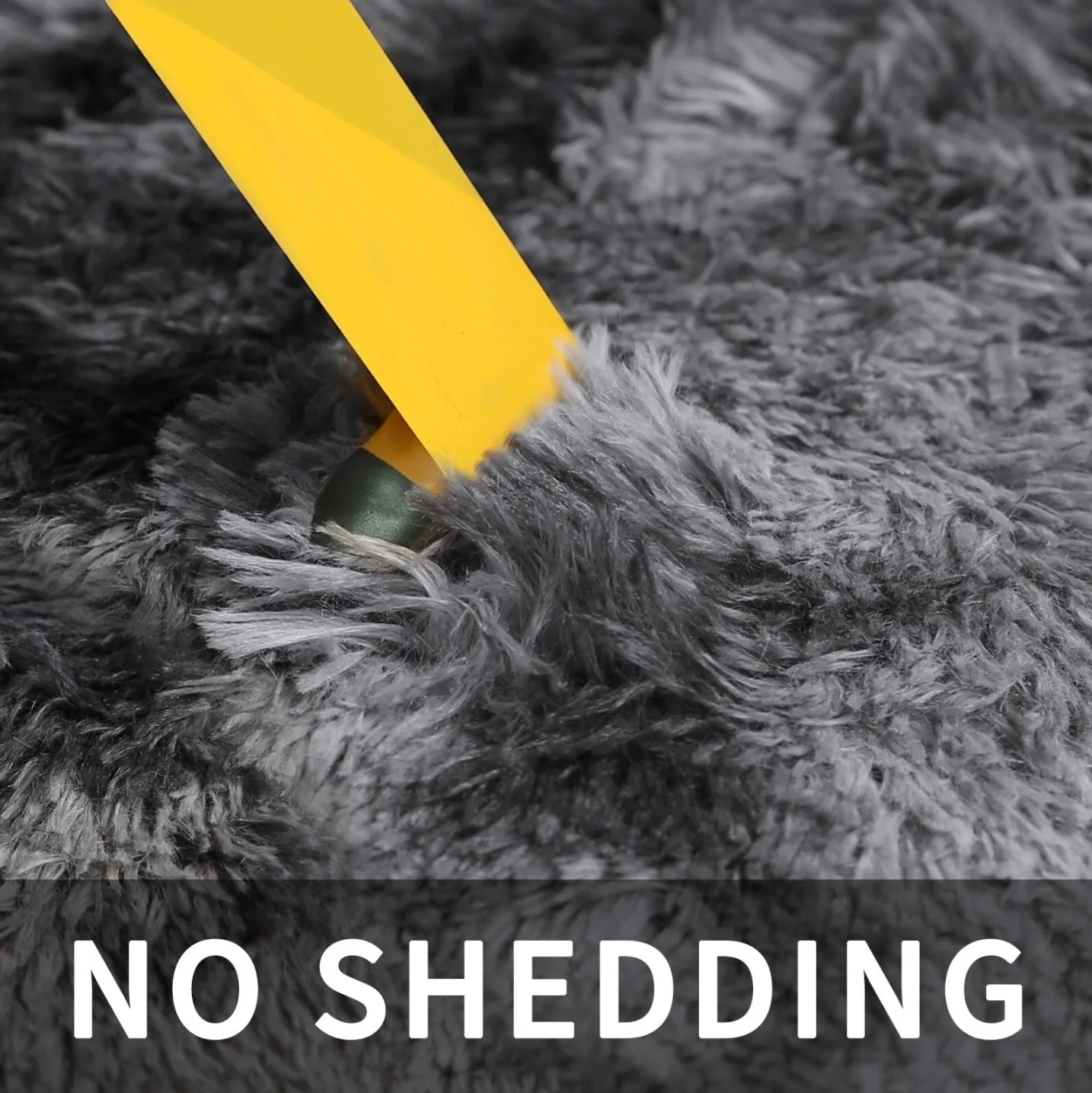 Dark Grey Fluffy Rug