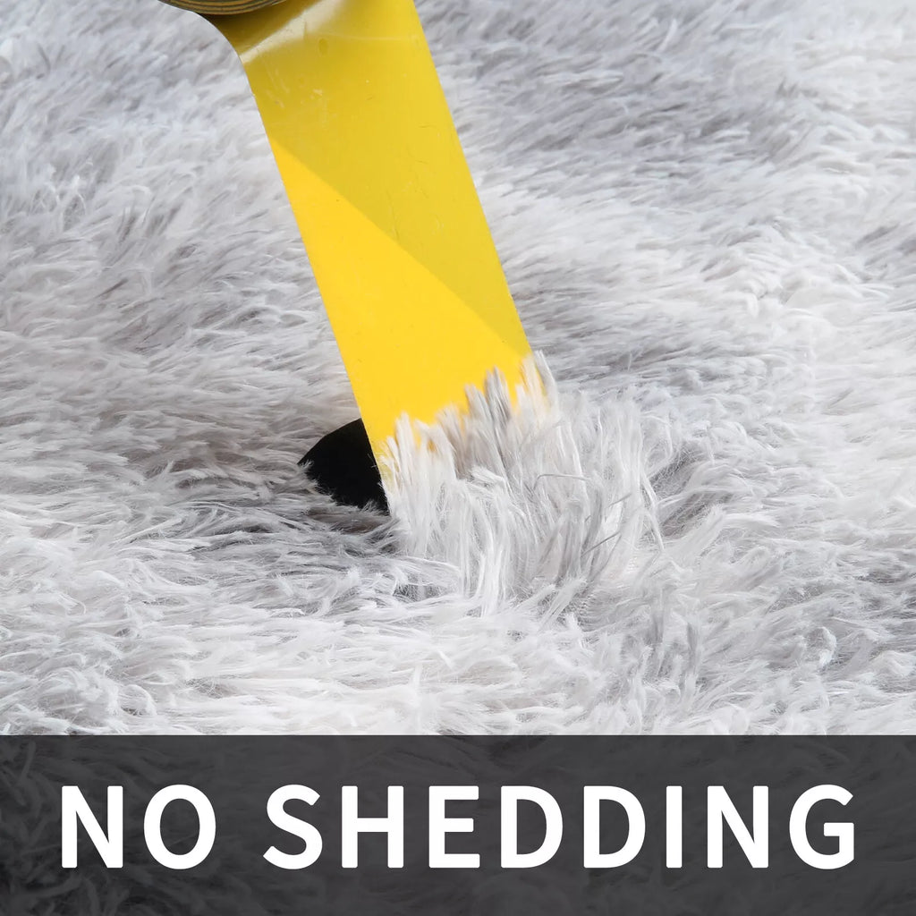 Light Grey Fluffy Rug