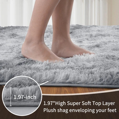 Fluffy Rugs Large Shaggy Rug Bedroom Living Room Anti Slip Soft Carpet Floor Mat